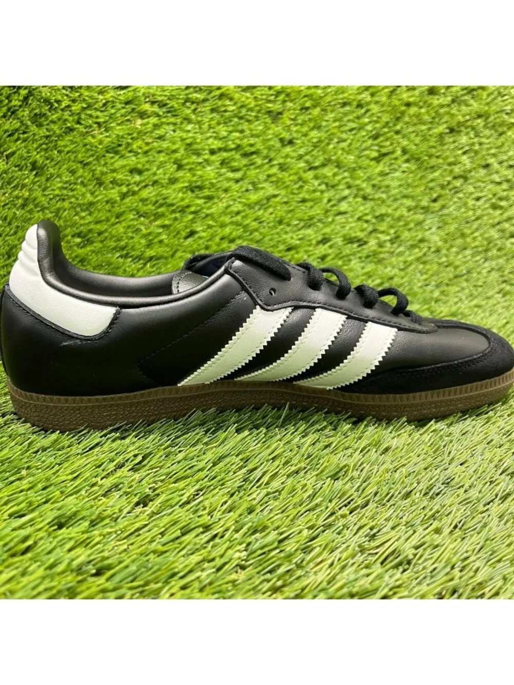 Adidas Samba OG Boys Size 7Y Black White Gum Athletic Lifestyle Shoes Sneakers